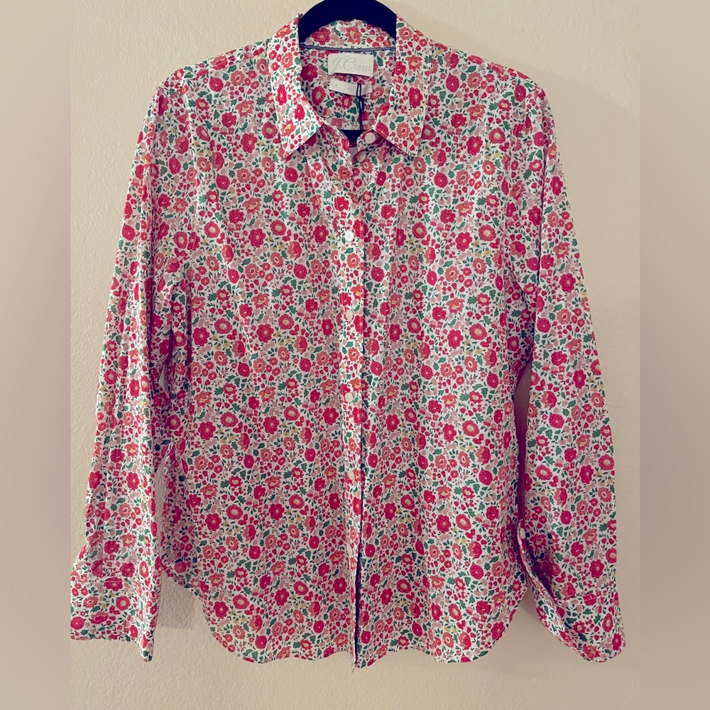 Floral fitted ladies shirt J. Crew